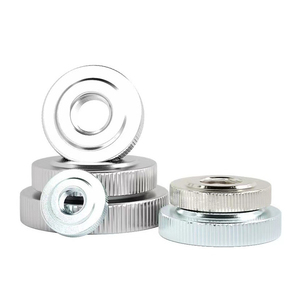Écrous moletés à profil bas en acier inoxydable 304, acier au carbone zingué, filetage femelle, type fin M3 M4 M5 M6, nickelés - Product Image 1