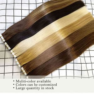 Extensions de cheveux à bandes adhésives en cheveux humains Remy russes, bouclés crépus, double trame, haute qualité, vente en gros - Product Image 2