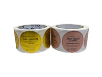 Autocollant adhésif cosmétique de haute qualité en papier synthétique PP, étiquette personnalisable pour fond de teint en poudre pressée, imperméable et durable, petite taille