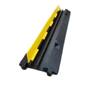 Protège-câble électrique en caoutchouc à 2 canaux pour tuyau et câble, rampe de protection au sol - Product Image 1