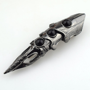 Kingcome Fashion <span class=keywords><strong>Punk</strong></span> <span class=keywords><strong>Rock</strong></span> Rings Vintage personalizzato Animal Skull Full Finger Long Ring accessori - Product Image 3