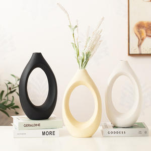 แจกันตั้งโต๊ะลายคราม ดีไซน์ยุโรปหรูหราสไตล์โบฮีเมียน เป็นมิตรกับสิ่งแวดล้อม ฐานกันลื่น รับน้ำได้ ความสูง 24 นิ้วขึ้นไป สำหรับตกแต่งบ้าน - Product Image 2