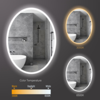 Luxury Custom Large Touch Sensor Screen LED Bath Mirror Lighting Modern Home Decor Wall Vanity for Bathroom Made Guangdong China