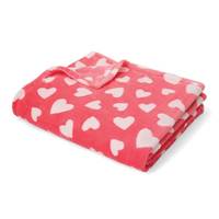 Luxe, knusse, moderne micropluche deken met zacht hartprint flanellen fleece voor bank, bed, vliegtuig, alle seizoenen, Valentijnsdag, Kerstmis