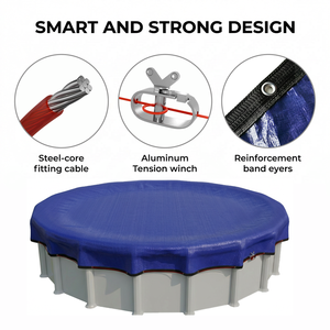 Cubierta para Piscina, Lona de Polietileno de Alta Resistencia, Aislamiento Térmico, Protección UV, Cubierta de Seguridad para Invierno, Impermeable, Venta al por Mayor, Tamaño Personalizado - Product Image 3