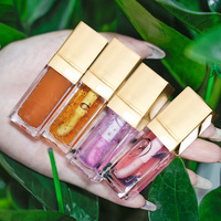 Vente chaude en gros maquillage cosmétique huile pour les lèvres hydratante bio naturelle sans logo huile à saveur de fruits repulpante pour les lèvres marque privée