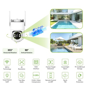 4G WIFI 3MP CMOS <b>Battery</b> Powered PIR AI Human Detection Color Night Vision Wide Angle Outdoor Waterproof Security Cloud 1 Year - Product Image 3