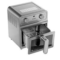 Friteuse à air chaud moderne à panier unique, carrée, à poser sur comptoir, antiadhésive, sans huile, cuisson rapide, four électrique, capacité 6,0 L, commande par bouton