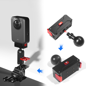 Base Magnética de Liberación Rápida de Aleación de Aluminio Recargable para <span class=keywords><strong>DJI</strong></span> <span class=keywords><strong>OSMO</strong></span> 360 con Carga Tipo-C, Soporte de <span class=keywords><strong>1</strong></span>/4\" para Trípodes y Palos de Selfie - Product Image 6