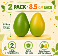 Jouet Squishy Réaliste en Forme de Fruit, Sonore et Croquant, à Température Variable, en Forme de Mangue, Matériau Brique, Unisexe, à partir de 5 ans