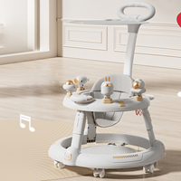 Poussette pliable pour bébé avec cadre en plastique, musique et lumières, capacité de charge de 20 kilogrammes