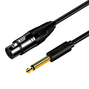 Chất Lượng Cao 6.35 Mm Để Xlr Nữ Cân Bằng <span class=keywords><strong>Stereo</strong></span> Loa Guitar Microphone Chuyển Đổi <span class=keywords><strong>Adapter</strong></span> - Product Image 1