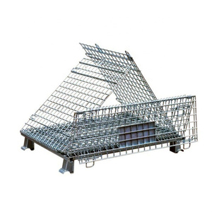 맞춤형 중량급 강철 고용량 창고 메쉬 박스 와이어 케이지 금속 빈 보관 컨테이너 - Product Image 5