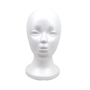 <span class=keywords><strong>Mannequin</strong></span> de formation en mousse pour femme <span class=keywords><strong>Tête</strong></span> en <span class=keywords><strong>styromousse</strong></span> avec présentoir pour bonnet de lunettes à perruques - Product Image 2