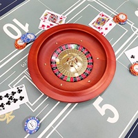 Machine à roulette en bois de 11 pouces, roues de roulette de casino en bois massif pour adultes, avec 2 balles