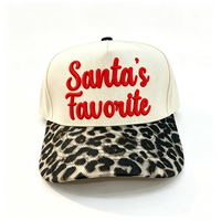 Gorras de Navidad Personalizadas a la Moda, las Favoritas de Santa Claus, de 5 Paneles, de Dos Tonos, Estructuradas, con Cierre a Presión, para Navidad