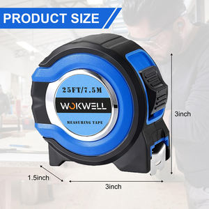 Ruban à mesurer domestique du fabricant Lame en acier revêtue de PVC ABS Retour automatique Boîtier haute visibilité Unités métriques/pouces 2m-10m - Product Image 2
