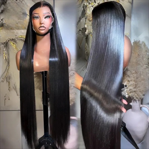 <span class=keywords><strong>Nu</strong></span> Look cheveux dentelle frontale perruque vendeurs en gros droite brut indien HD dentelle avant perruques de cheveux humains pour les femmes noires - Product Image 5