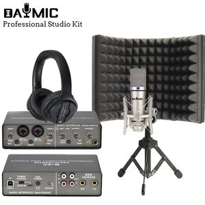 Kit d'équipement de <span class=keywords><strong>studio</strong></span> : enceinte de monitoring avec microphone à condensateur, casque, table de mixage audio pour la maison, le club, la diffusion, le chant et l'<span class=keywords><strong>enregistrement</strong></span> - Product Image 4