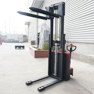 מחיר מפעל, מלגזה חשמלית 1.5 טון עם גובה הרמה של 3 מטר, משאית משטחים בעמידה לטיפול בחומרים - Product Image 6