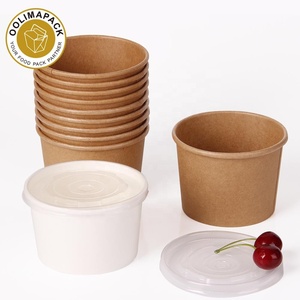 <span class=keywords><strong>Gobelet</strong></span> à <span class=keywords><strong>soupe</strong></span> en papier kraft <span class=keywords><strong>jetable</strong></span> avec couvercle en papier - Product Image 5