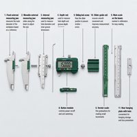 Pied à coulisse professionnel en acier inoxydable 150 mm, jauge de mesure numérique et manuelle haute précision pour usage industriel
