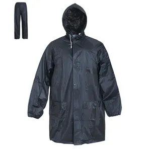 high quality fashion 2pc rain coat pvc raincoat