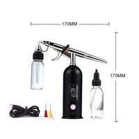 Aérographe sans nettoyage et anti-colmatage pour le nail art et le maquillage professionnel avec buses interchangeables de 0,3 à 0,8 mm, aérographe sans fil