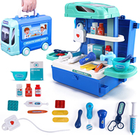 3 en 1 Kit de docteur pour enfants Jeux pour enfants Jouets de fête pour enfants Ensembles de dentisterie Ensemble de jeu de simulation Jouets de docteur éducatifs pour enfants