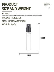 Bouteilles d'échantillon de parfum en verre de 2ml 2.5ml-Mini flacons d'essai de parfum de luxe - Product Image 2