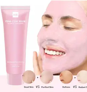 Masque d'argile rose à l'extrait de cynorrhodon en cristal de collagène pour le visage, nourrissant blanchissant et nourrissant de marque privée