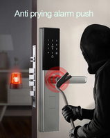 Serrure de porte intelligente TYSH Tuya App Material, avec carte, code et clé, pour appartement, de bonne qualité, serrure à mortaise 6068 en alliage d'aluminium.