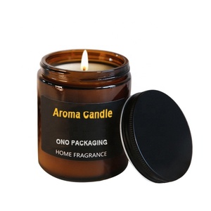 Round Food Containers ONO 250ml Thick Amber Round Glass Jars Empty Candle Jar Food Storage Containers Canning Jar For Spice Powder Liquid Sample