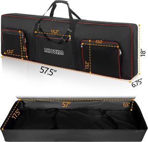 Estuche para Teclado, Funda Protectora para Teclado de Piano, Portátil, Resistente al Agua, de Tela Oxford 600D con Acolchado de Algodón de 10 mm - Product Image 2