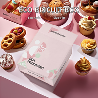 Boîtes en papier mat recyclé personnalisé pour la cuisson des biscuits Boîtes en papier mat avec fenêtre transparente et fonctionnalité de pliage de croustilles de pommes de terre biodégradables