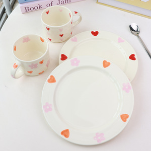 Emballage personnalisé et impression <span class=keywords><strong>de</strong></span> logo peint à la main impression <span class=keywords><strong>coeur</strong></span> rose anniversaire amour <span class=keywords><strong>tasse</strong></span> <span class=keywords><strong>tasse</strong></span> à <span class=keywords><strong>café</strong></span> Saint Valentin - Product Image 3