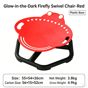 Chaise tournante sensorielle pour enfants Firefly Glow-in-Dark, <span class=keywords><strong>jouet</strong></span> d'équilibre rotatif à 360°, siège d'entraînement vestibulaire avec base en plastique/métal - Product Image 1