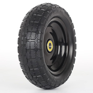 10 "<span class=keywords><strong>4</strong></span>.10/<span class=keywords><strong>3.50</strong></span>-<span class=keywords><strong>4</strong></span> PU bọt phẳng miễn phí rắn lốp và bánh xe, cho tay Xe tải vườn toa xe, với 5/8" Trục lỗ khoan, 2.2 "bù đắp Hub - Product Image 2