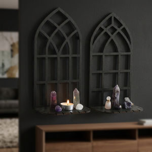 Pré-vente : Applique murale en fer forgé style gothique, fait main, noir mat - Product Image 3