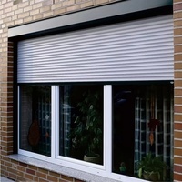 Portes Roulantes Électriques en Verre Modernes pour Bâtiments Commerciaux et Hôtels, Surface Finie, Résistantes au Vent et aux Vols