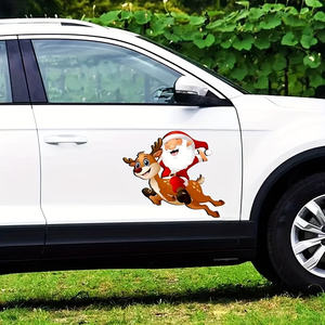 Autocollant en vinyle père noël et renne véhicule festif et <span class=keywords><strong>moto</strong></span> accessoires de voiture de noël durables autocollants de décoration - Product Image 2