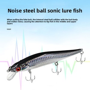 Lmaide 8089 14cm 22g Leurre de pêche à longue portée en ABS pour la pêche au bar, leurre de type riz, leurre dur intégré à une bille, transfrontalier - Product Image 4