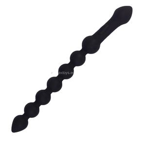 Campione gratuito nero anale Plug vibranti anale di perline glutei Plug per adulti giocattoli del sesso per gli uomini - Product Image 2