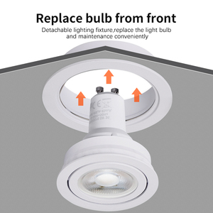 Luce rotonda regolabile IP20 da <span class=keywords><strong>incasso</strong></span> a LED da soffitto in stile moderno in alluminio faretto - Product Image 4