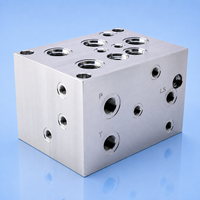 Bloc de collecteur hydraulique en acier sur mesure, usiné avec précision par CNC, bloc de soupapes multi-ports pour systèmes hydrauliques