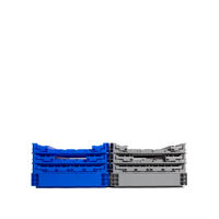 600*400*280 Bac de rangement logistique réutilisable pliable en plastique PP pour la distribution et l'entrepôt