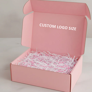 Custom Logo Printed Matte <b>Black</b> Blue Pink Cardboard Shipping Packaging <b>Box</b> Thickened Sponge Liner Embossed Folder Type Mailer - Product Image 2