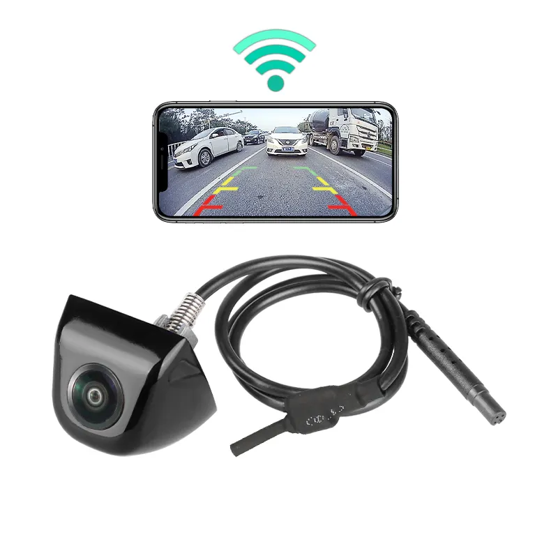 HD 720P 170 תואר Fisheye אוניברסלי אלחוטי 5G WiFi רכב DVR מקליט מבט אחורי הפוך מצלמה עבור iPhone ו-android טלפון