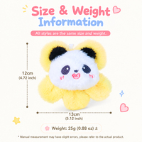 Mignon Porte-clés Pendentif Sac à Dos Figurine en Peluche Panda Tournesol Dessin Animé, Décoration, Petit Cadeau, Vente en Gros