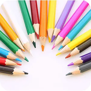 गर्म बिक्री इंद्रधनुष पेंसिल पाउच रंगीन रंग ड्राइंग 12 24 48 पर्यावरण के अनुकूल रंगीन पेंसिल के साथ अलग-अलग बॉक्स